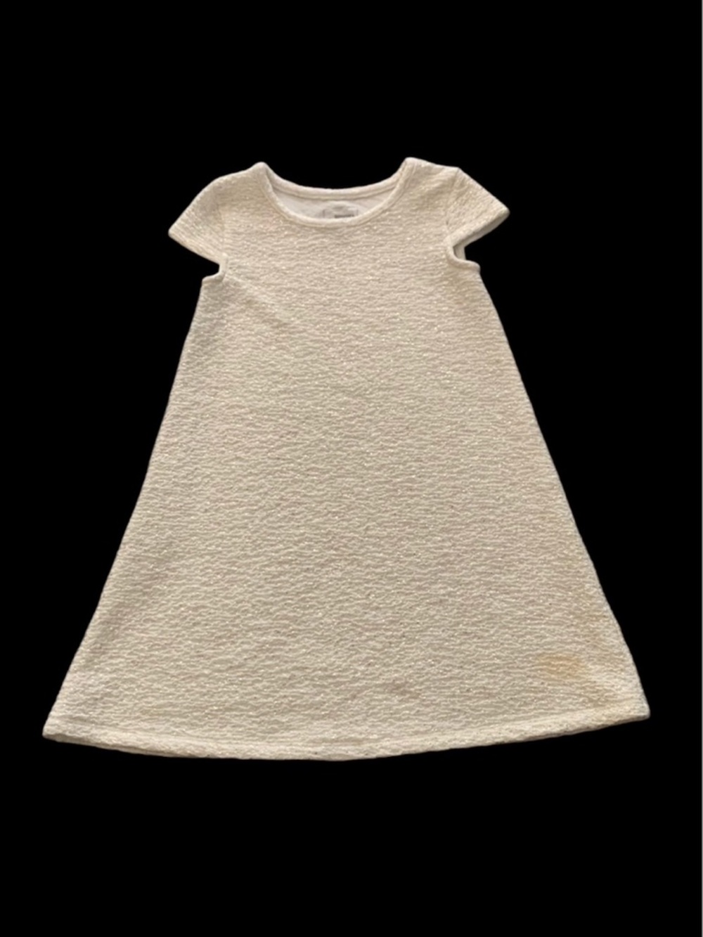 Little Girls Sonoma Cream Dress with Gold Sparkle